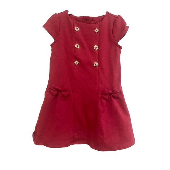 Gymboree Girls Bow Ponte Dress 🎀- 🎄Holiday Traditions - salsa(red) 3T - Picture 3 of 6